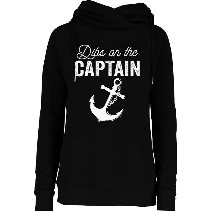 Dibs On The Captain Womens Funnel Neck Pullover Hood