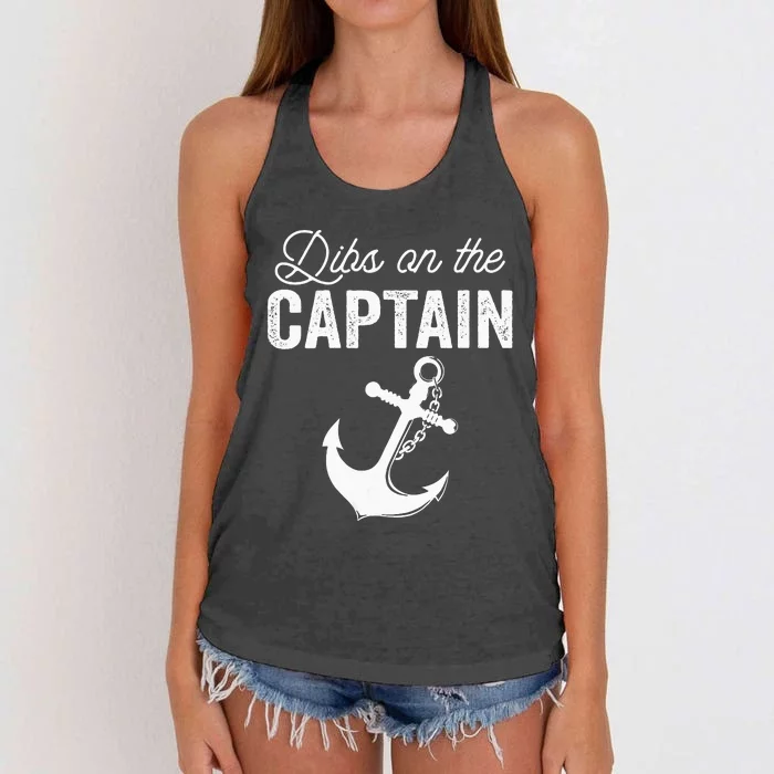 Dibs On The Captain Women's Knotted Racerback Tank