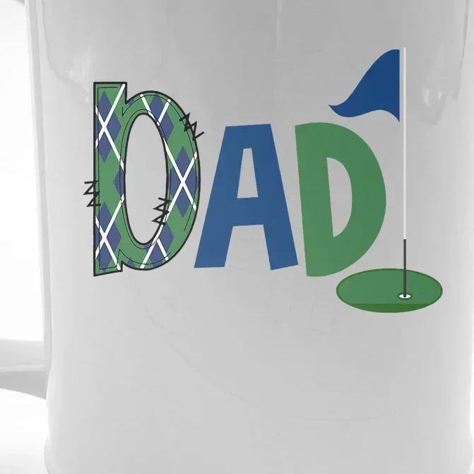 Dad Of The Birthday Boy Hole In One Golf Sport Matching Front & Back Beer Stein