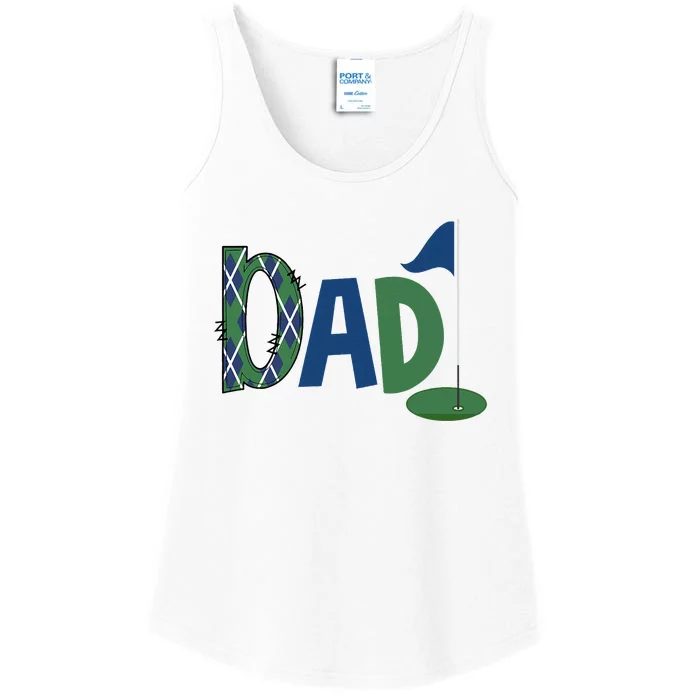 Dad Of The Birthday Boy Hole In One Golf Sport Matching Ladies Essential Tank