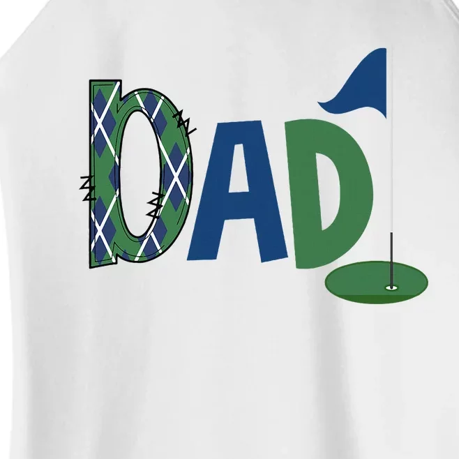 Dad Of The Birthday Boy Hole In One Golf Sport Matching Women’s Perfect Tri Rocker Tank