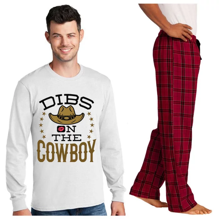 Dibs On The Cowboy Rodeo Girlfriend Wife Women Long Sleeve Pajama Set