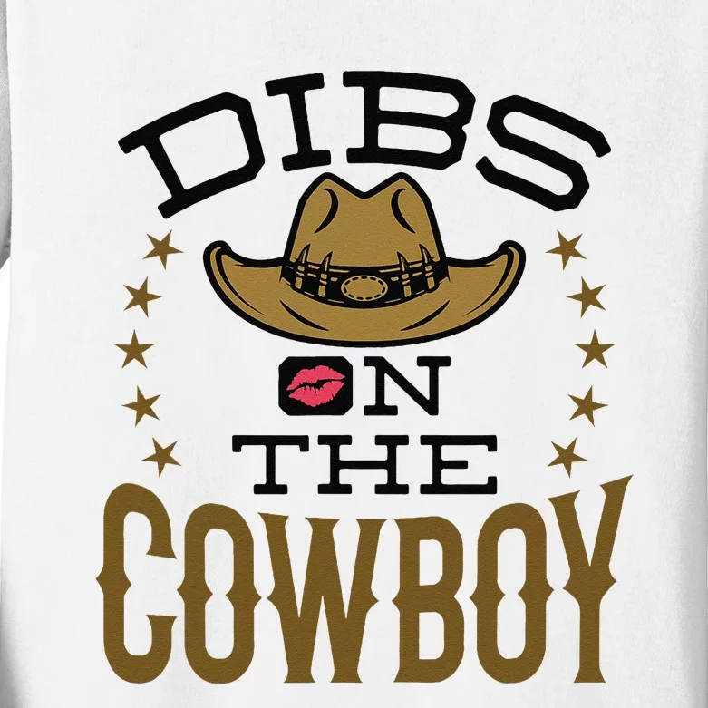 Dibs On The Cowboy Rodeo Girlfriend Wife Women Kids Long Sleeve Shirt