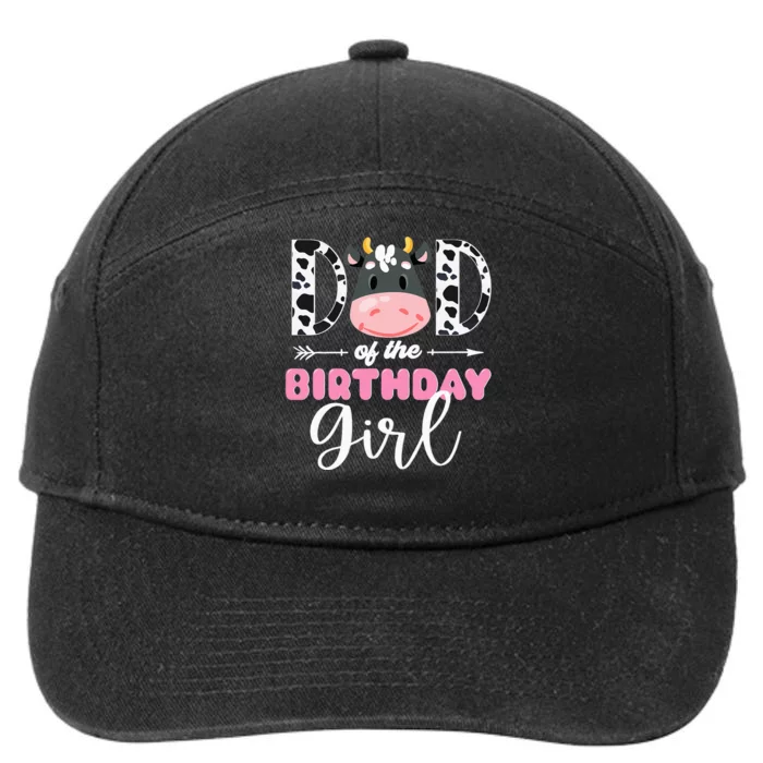 Dad Of The Birthday Cow gift Father's day farmer 7-Panel Snapback Hat