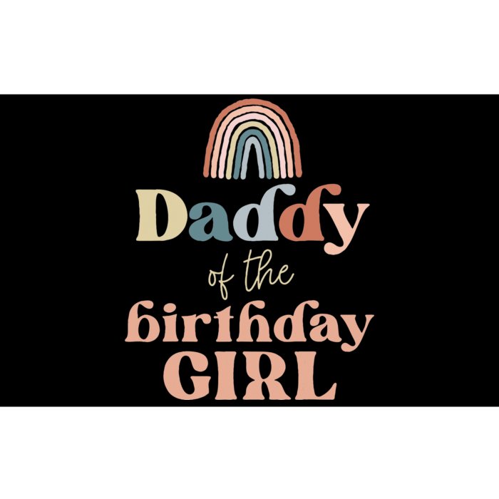 Daddy of the Birthday Boho Rainbow Party Retro Supplies Bumper Sticker