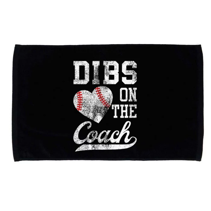 Dibs On The Coach Funny CoachS Wife Quote Cool Baseball Mom Microfiber Hand Towel