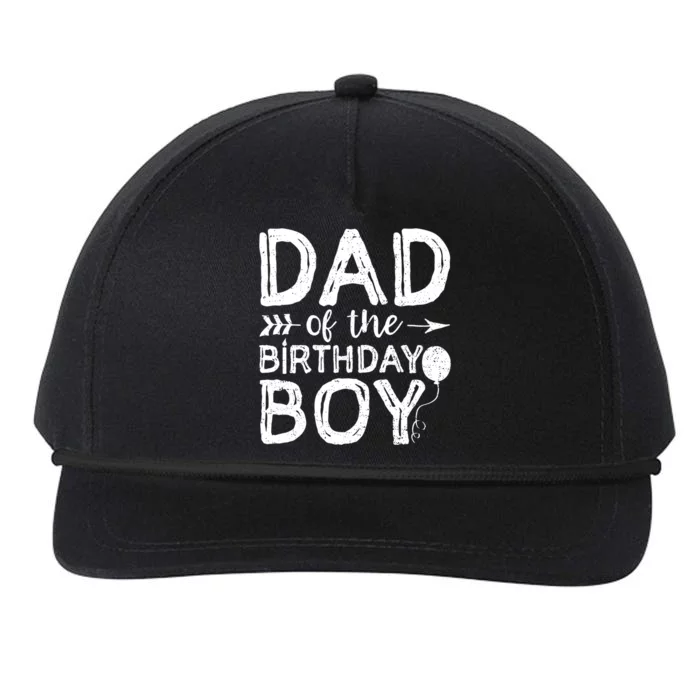 Dad Of The Birthday Boy Dad And Son Snapback Five-Panel Rope Hat