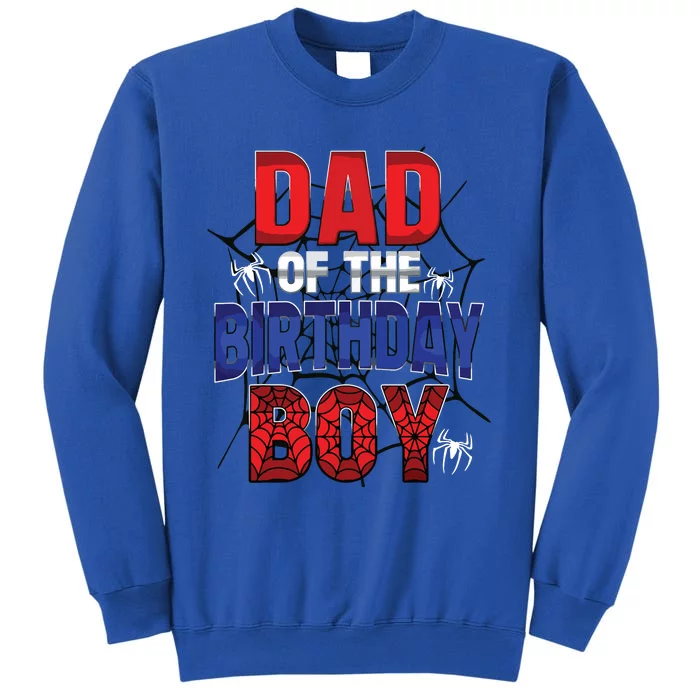 Dad Of The Birthday Boy Matching Family Spider Web Tall Sweatshirt