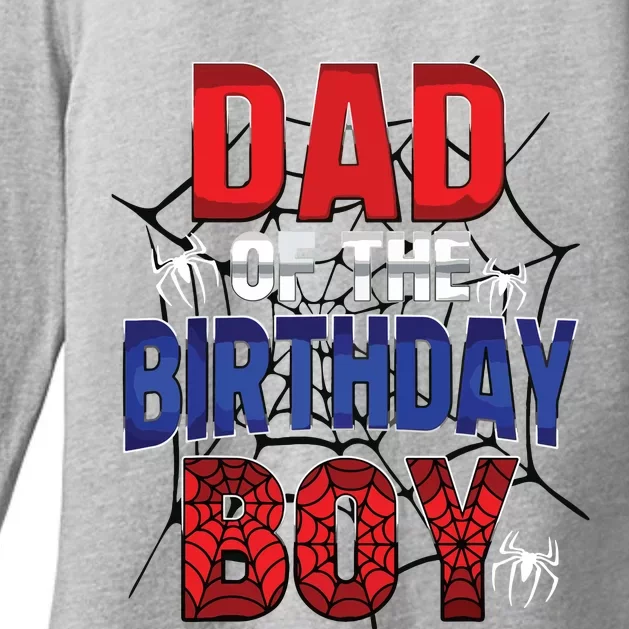 Dad Of The Birthday Boy Matching Family Spider Web Womens CVC Long Sleeve Shirt