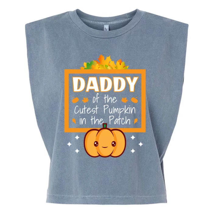 Daddy Of The Cutest Pumpkin In The Patch Halloween Great Gift Garment-Dyed Women's Muscle Tee