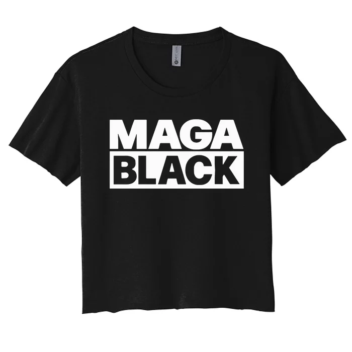 Defender Of The Republic Maga Black Women's Crop Top Tee