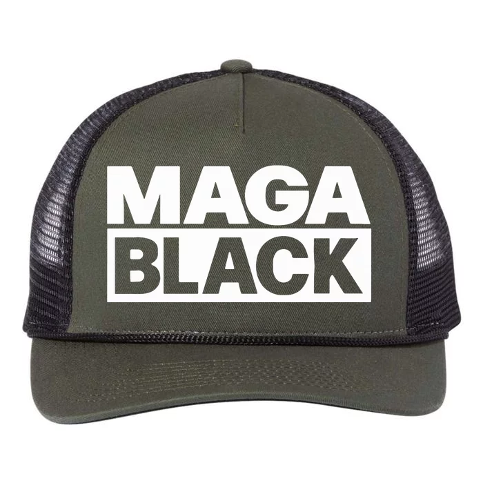 Defender Of The Republic Maga Black Retro Rope Trucker Hat Cap