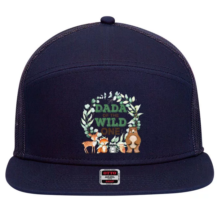 Dada Of The Wild One Birthday Woodland Safari Jungle 7 Panel Mesh Trucker Snapback Hat