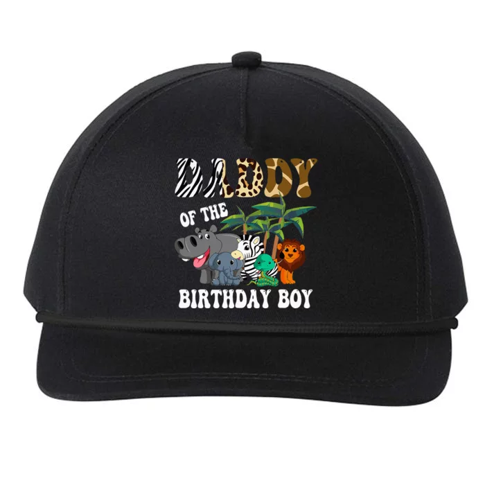 Daddy Of The Birthday Boy Zoo Bday Safari Celebration Snapback Five-Panel Rope Hat