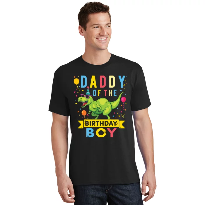 Daddy Of The Birthday Rex Dinosaur Birthday Party T-Shirt