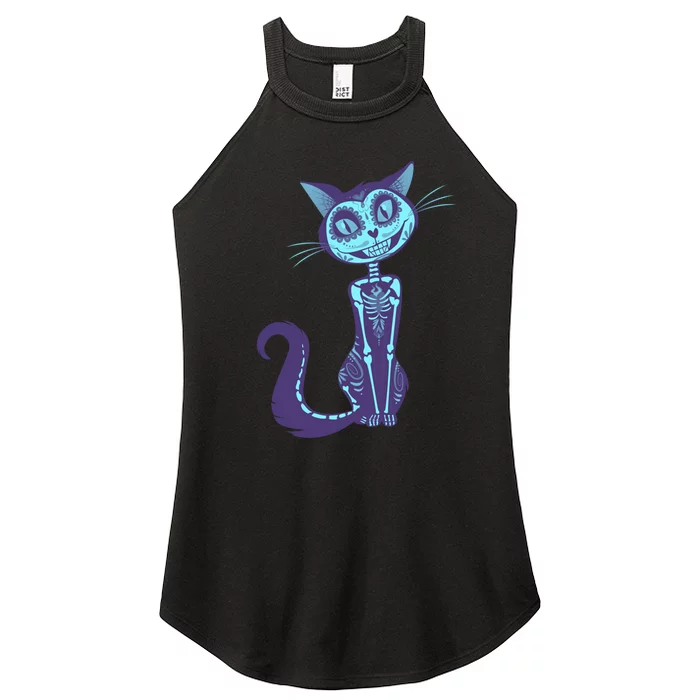 Day Of The Dead Dia De Los Muertos Cat Women’s Perfect Tri Rocker Tank