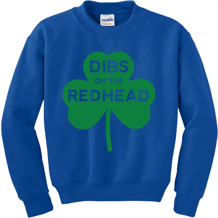 Dibs On The Redhead St Pattys Day Patricks Irish Drunk Beer Great Gift Kids Sweatshirt