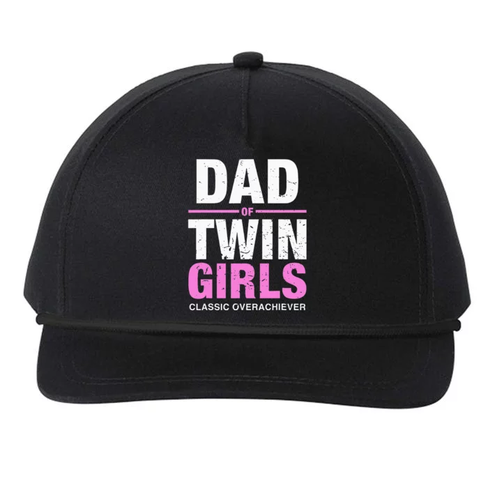 Dad Of Twins Girls Gender Reveal Baby Announcement Snapback Five-Panel Rope Hat