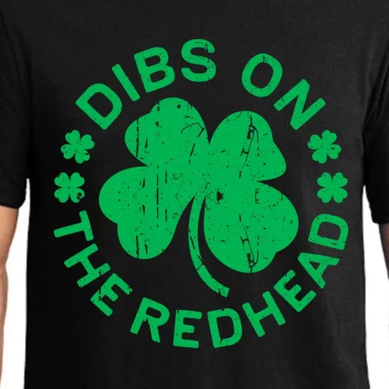 Dibs On The Redhead Meaningful Gift St Patricks Day Funny Gift Pajama Set