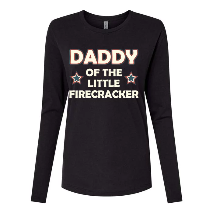 Daddy Of The Little Firecracker 4th Of July Gift Womens Cotton Relaxed Long Sleeve T-Shirt