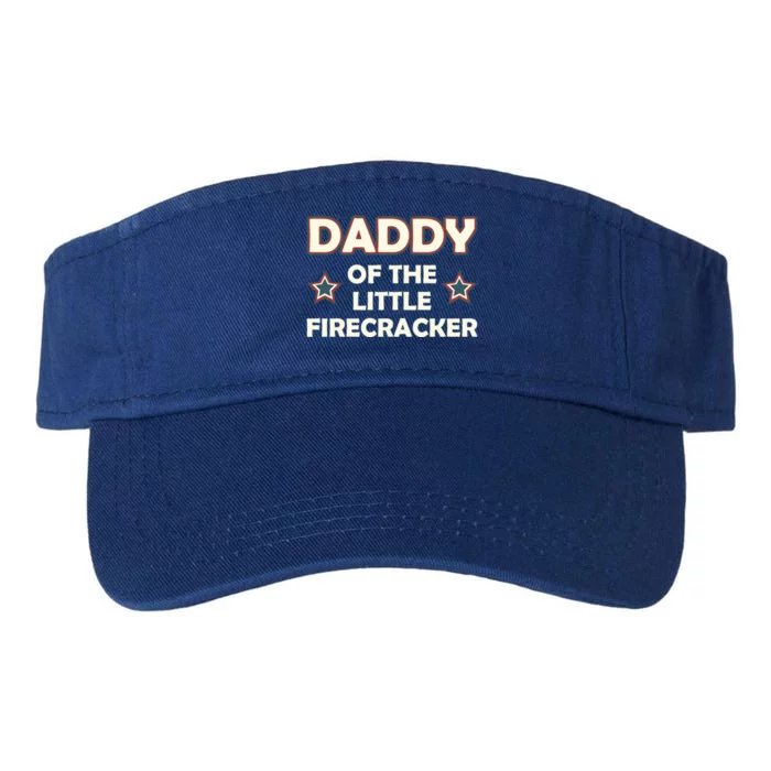 Daddy Of The Little Firecracker 4th Of July Gift Valucap Bio-Washed Visor