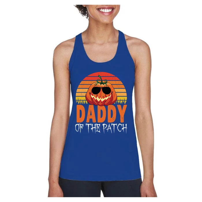 Daddy Of The Patch Halloween Pumpkin Father Cool Gift Women's Racerback Tank