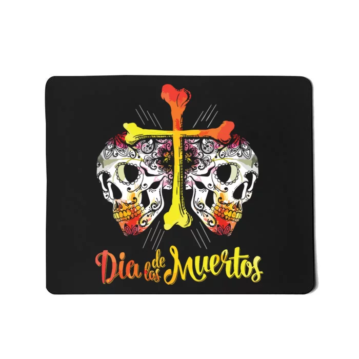 Day Of The Dead Cross Bones Sugar Skull Flower Gift T Mousepad