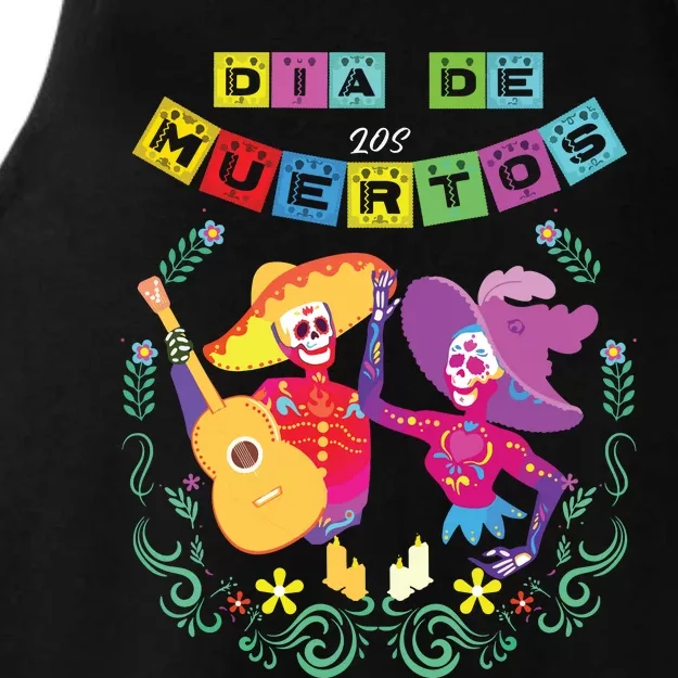 Day Of The Dead Dia De Los Muertos Mexican Skull Mexico Ladies Tri-Blend Wicking Tank