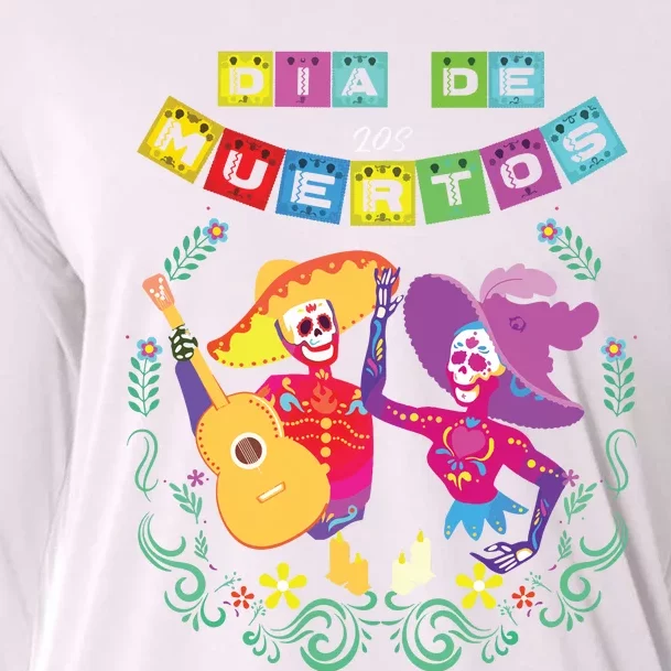 Day Of The Dead Dia De Los Muertos Mexican Skull Mexico Cooling Performance Long Sleeve Crew