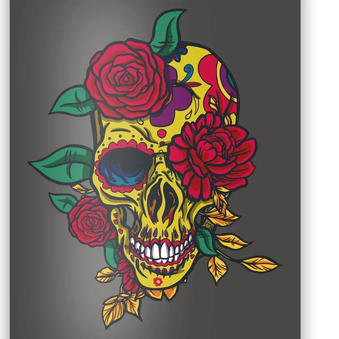 Day Of The Dead Rose Skull Poster