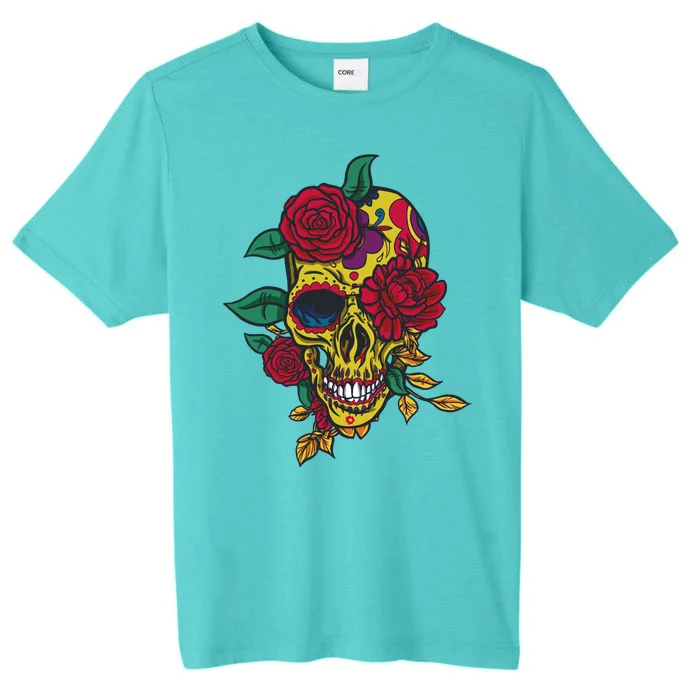 Day Of The Dead Rose Skull ChromaSoft Performance T-Shirt