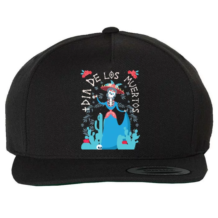 Day Of The Dead Dia De Los Muertos Wool Snapback Cap