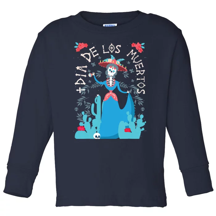 Day Of The Dead Dia De Los Muertos Toddler Long Sleeve Shirt