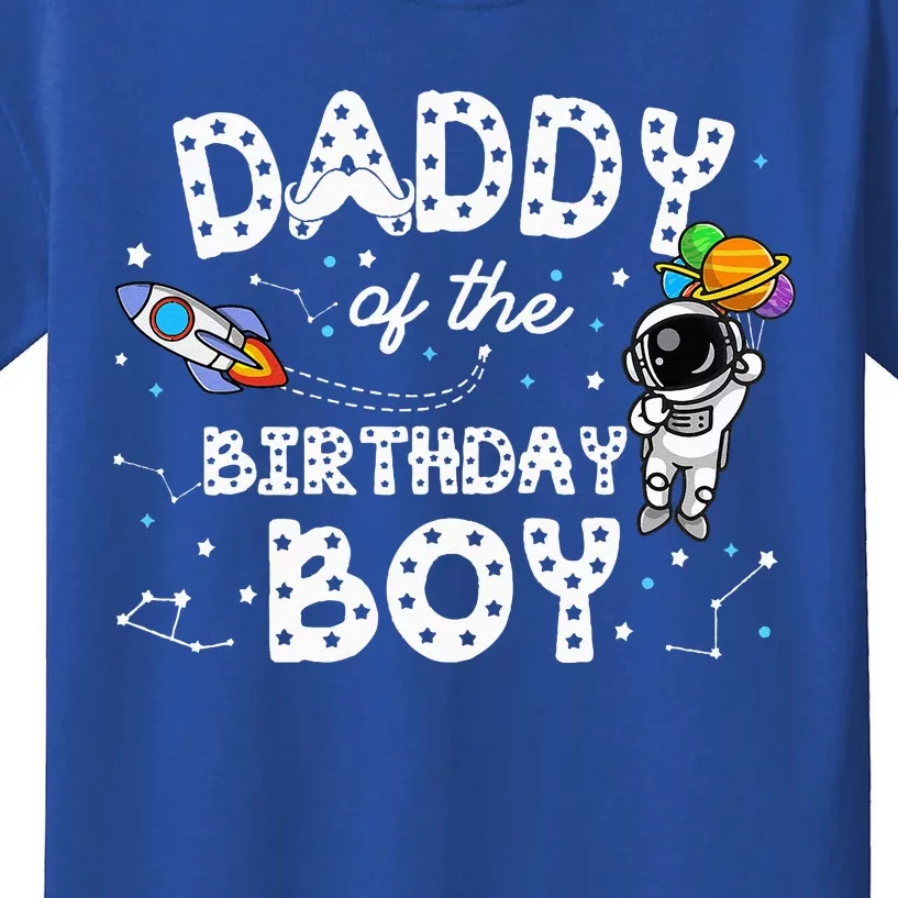 Dad Of The Birthday Astronaut Space Theme Birthday Gift Kids T-Shirt