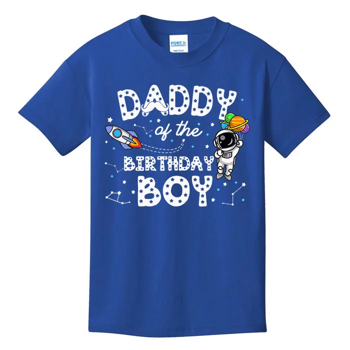 Dad Of The Birthday Astronaut Space Theme Birthday Gift Kids T-Shirt