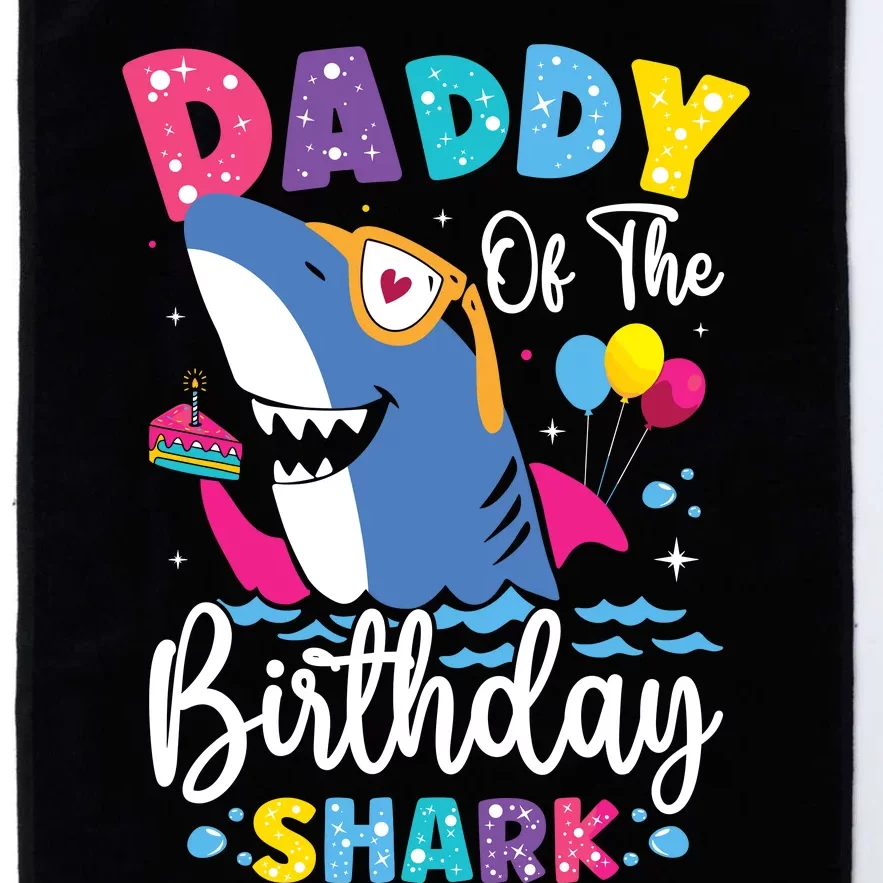 Daddy Of The Shark Birthday Dad Matching Family Platinum Collection Golf Towel