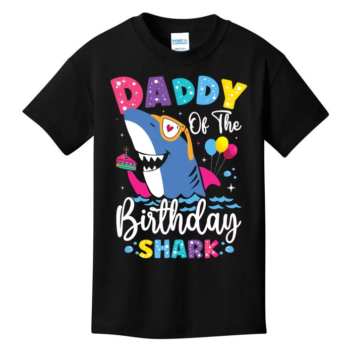 Daddy Of The Shark Birthday Dad Matching Family Kids T-Shirt