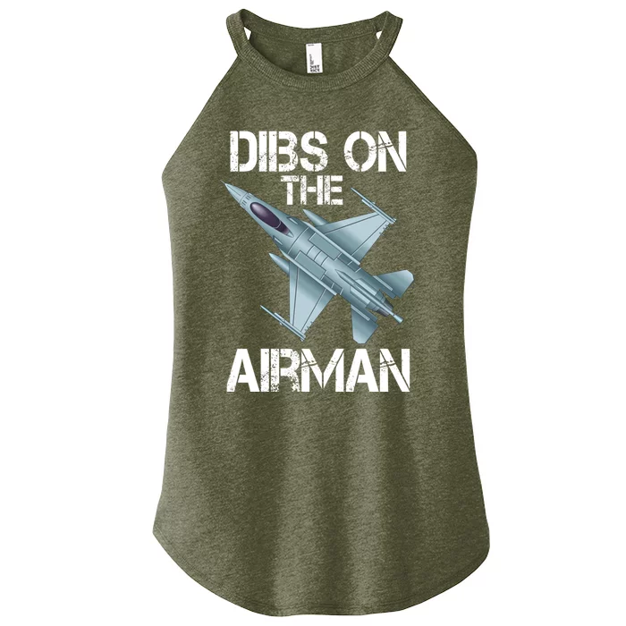 Dibs On The Air Jet Plane Pilot Gift Women’s Perfect Tri Rocker Tank