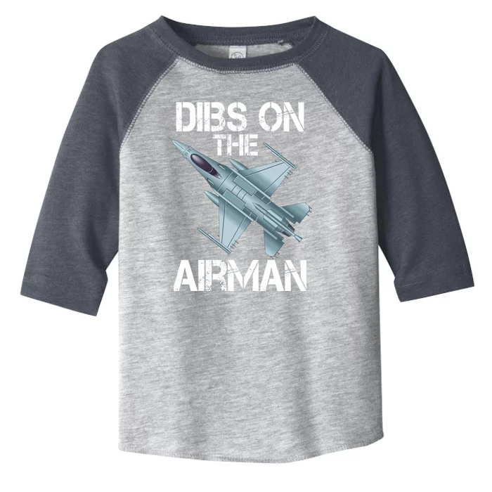 Dibs On The Air Jet Plane Pilot Gift Toddler Fine Jersey T-Shirt