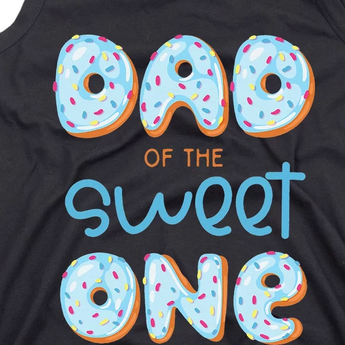 Dad of The Sweet One Donut 1st Birthday Party Daddy Pop Tank Top