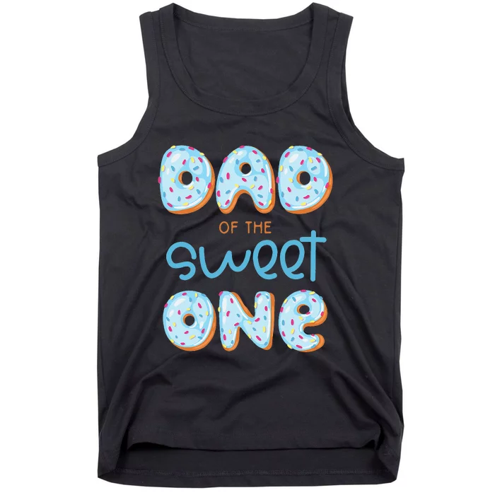 Dad of The Sweet One Donut 1st Birthday Party Daddy Pop Tank Top