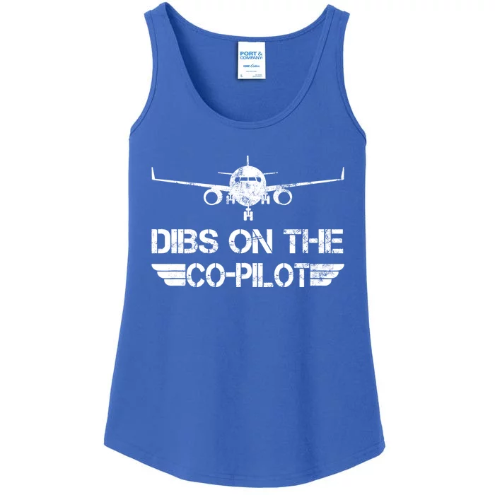 Dibs On The Copilot Aviation Aircraft Plane Friend Wife Funny Gift Ladies Essential Tank