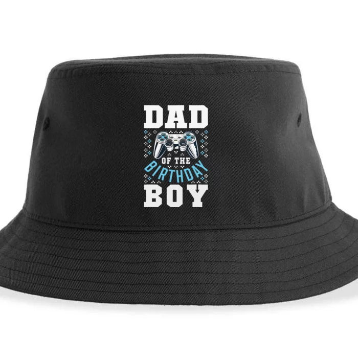 Dad of the Birthday Matching Video Gamer Birthday Party Sustainable Bucket Hat