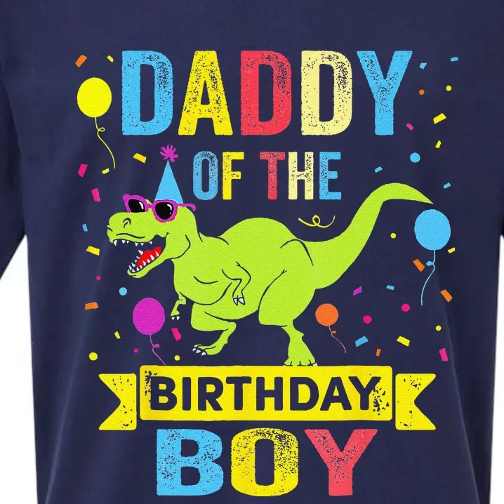 Daddy Of The Birthday TRex RAWR Dinosaur Birthday Sueded Cloud Jersey T-Shirt