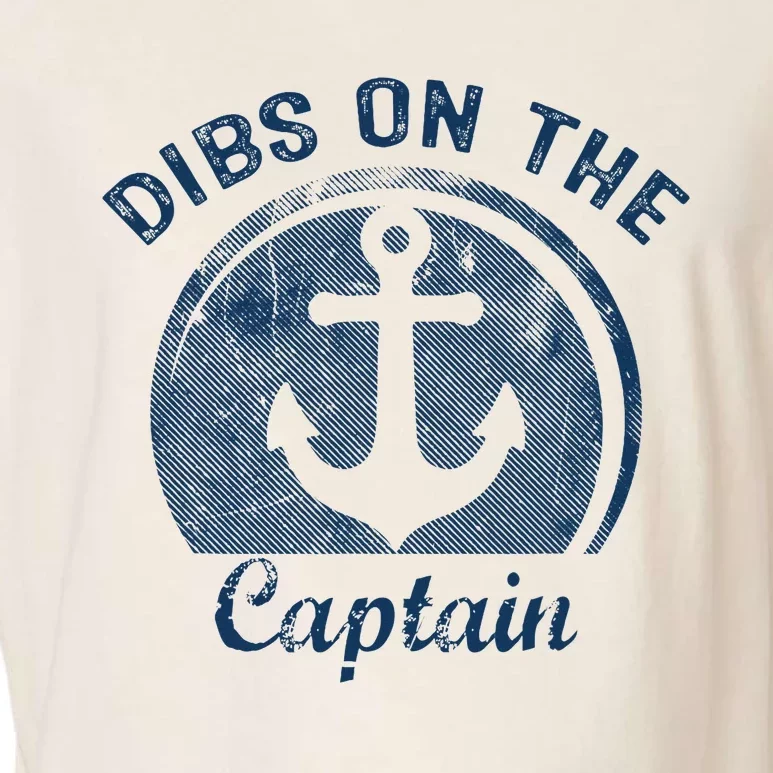 Dibs On The Captain Funny Boating Boat Lover Garment-Dyed Women's Muscle Tee