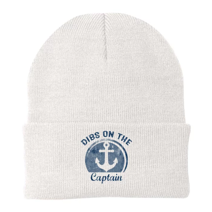 Dibs On The Captain Funny Boating Boat Lover Knit Cap Winter Beanie