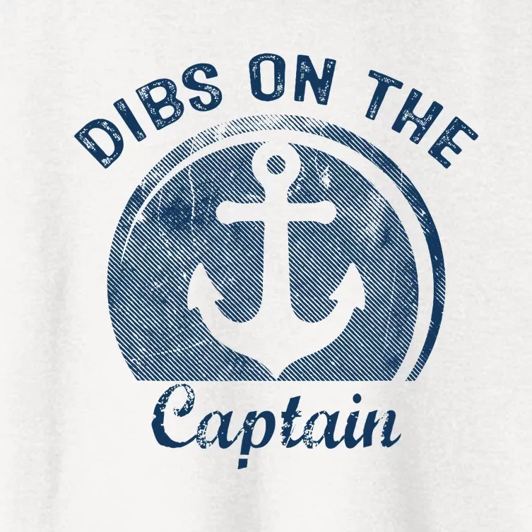 Dibs On The Captain Funny Boating Boat Lover Women's Crop Top Tee