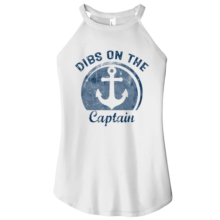 Dibs On The Captain Funny Boating Boat Lover Women’s Perfect Tri Rocker Tank