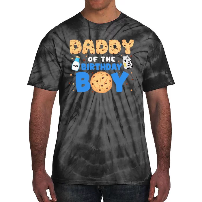 Daddy Of The Birthday Milk And Cookies 1st Birthday Tie-Dye T-Shirt