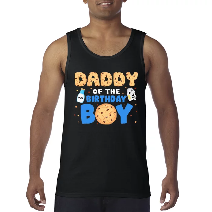 Daddy Of The Birthday Milk And Cookies 1st Birthday Tank Top